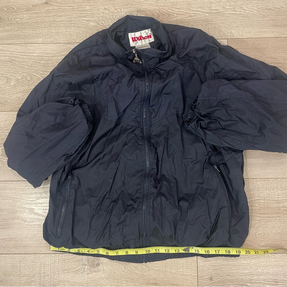 Vintage Wilson Black Windbreaker Jacket